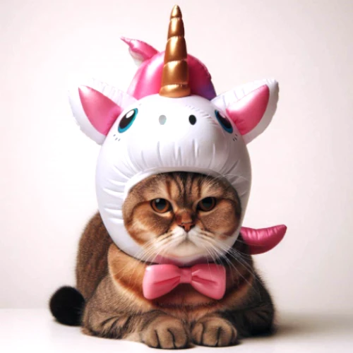 Gato com Chifre de Unicóvel Inflável - $115